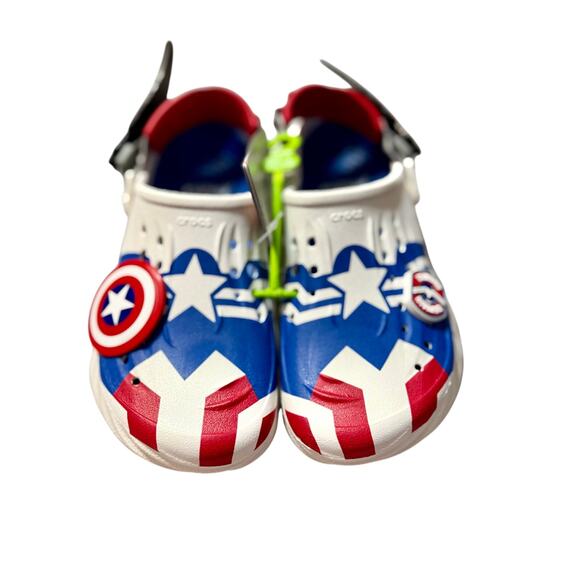 Crocs x Marvel Captain America Echo Clog Sz M8/W10 NWT Sold Out Limited Edition - Picture 1 of 10